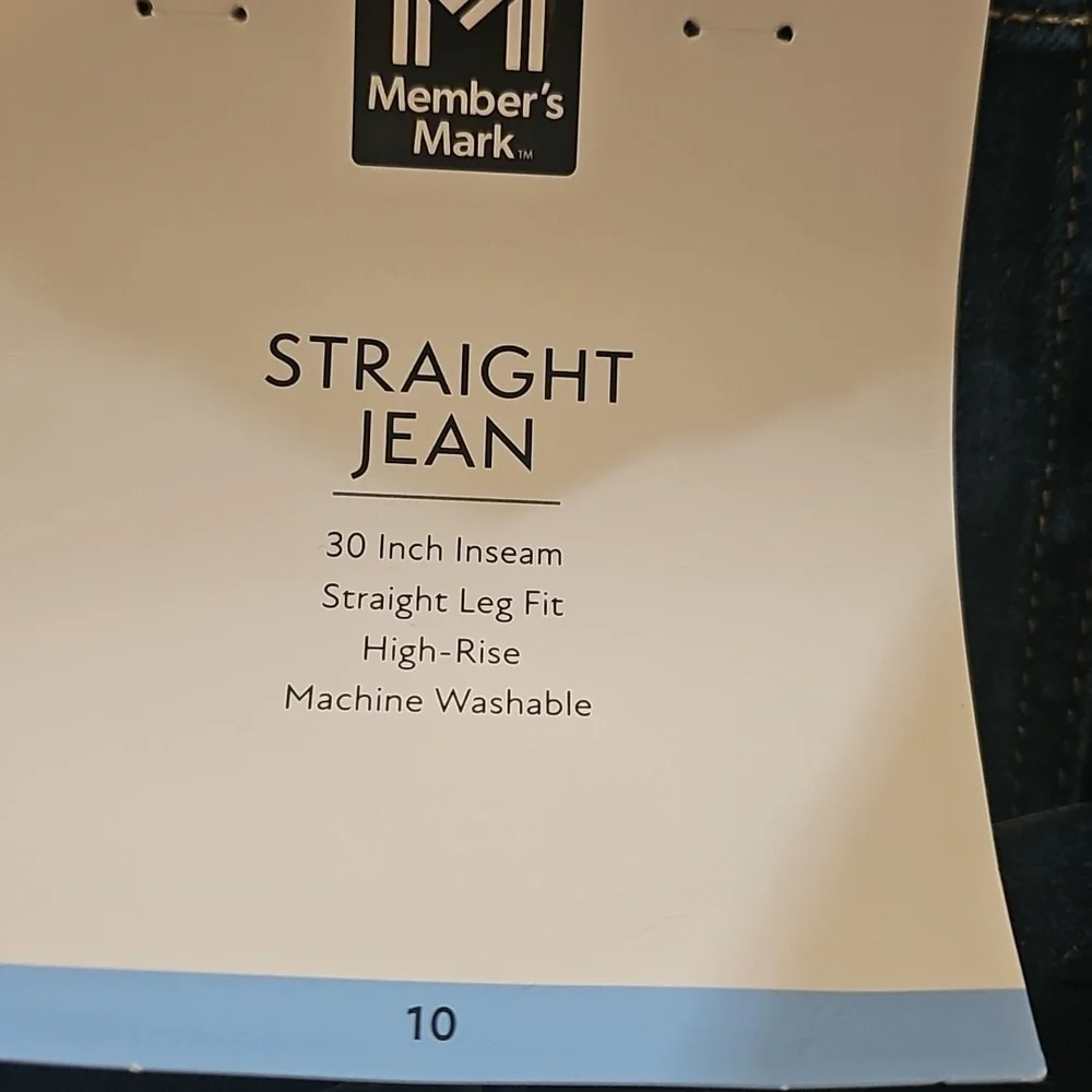Member's Mark Women's High-Rise Straight Jeans Stretch Leg Fit